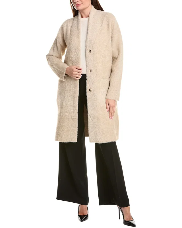 Joseph Ribkoff Fuzzy Eyelash Coat, image 1 of 1 from Rue La La