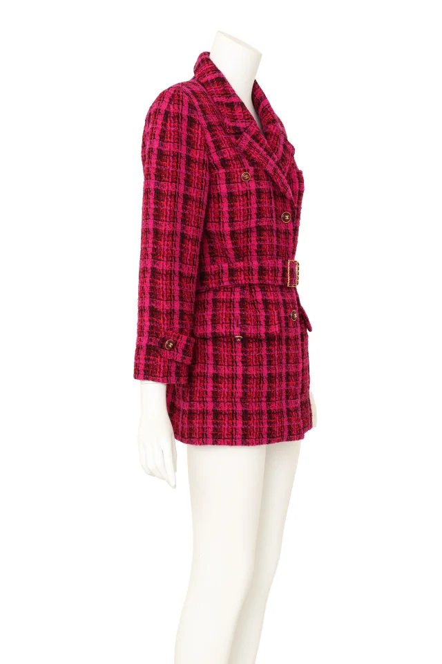 Chanel 1995 F/W Bouclé Belted Coat in Tweed from Recess LA, photo 6 of 8