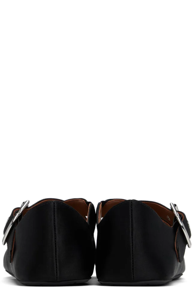 ALAÏA Black Criss Cross Ballerina Flats, photo 2 of 2 from SSENSE