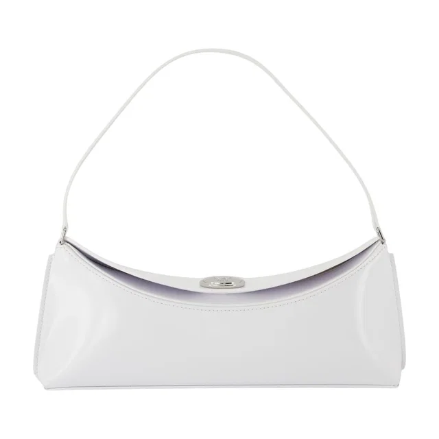 Jacquemus Calfskin Leather Shoulder Bag — White in White Calfskin from HEWI
