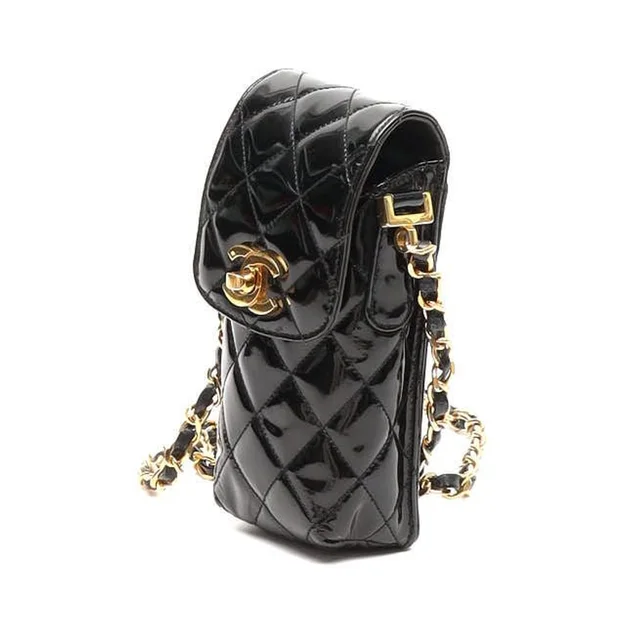Chanel Classic Patent Phone Holder Crossbody Bag in Patent leather from A Retro Tale, photo 2 of 11