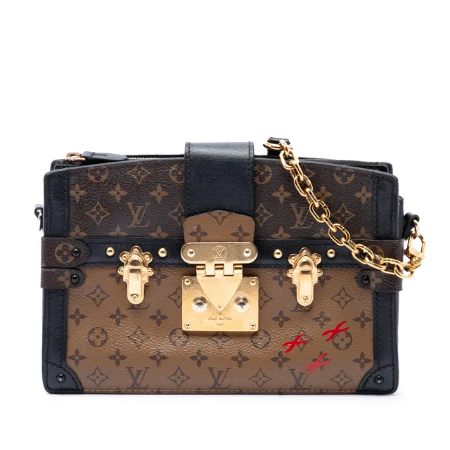 Brown Louis Vuitton Monogram Reverse Trunk Clutch Crossbody Bag in Brown Coated canvas from Designer Revival, photo 1 of 1