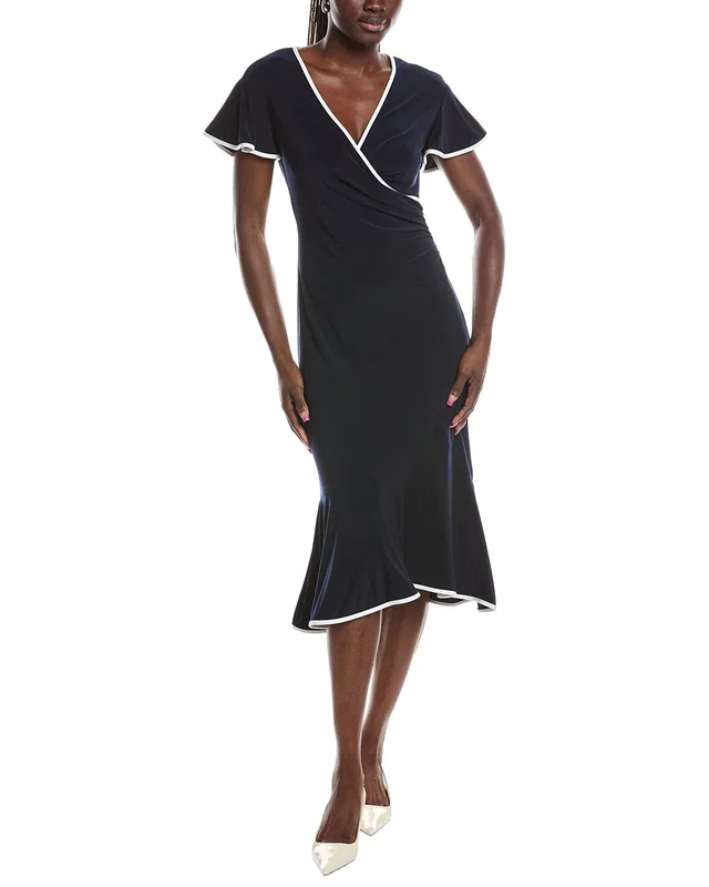 Joseph Ribkoff Contrast Midi Dress, image 1 of 1 from Gilt
