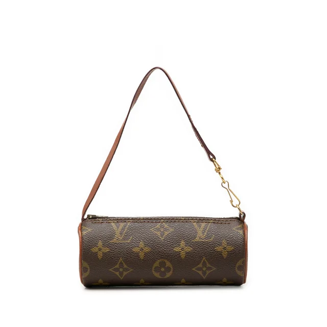 Brown Louis Vuitton Monogram Papillon Pochette Handbag in Brown Coated canvas from Designer Revival, photo 1 of 1