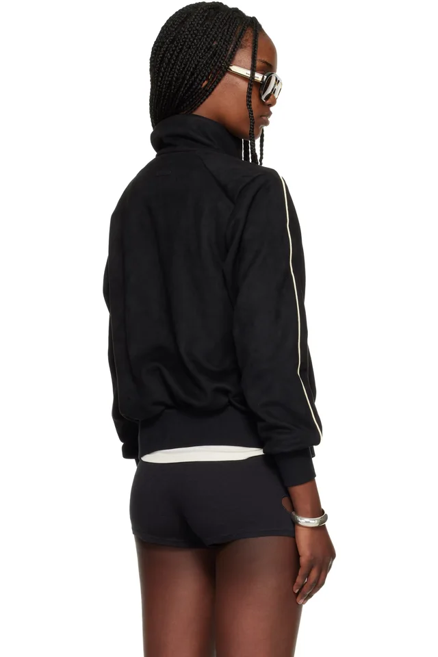 Fear of God ESSENTIALS Black Signature Vintage Fit Track Jacket, photo 3 of 4 from SSENSE