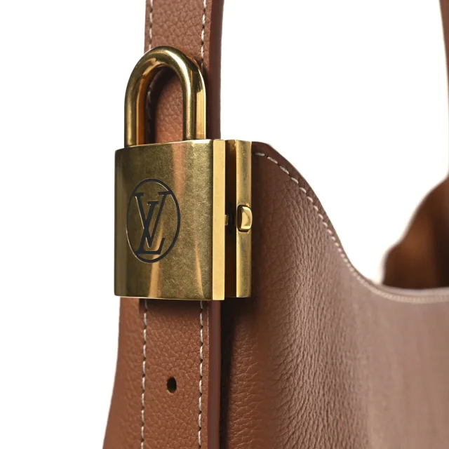 Louis Vuitton Grained Calfskin Low Key Hobo MM Cognac in Brown Caviar leather from FASHIONPHILE, photo 13 of 13
