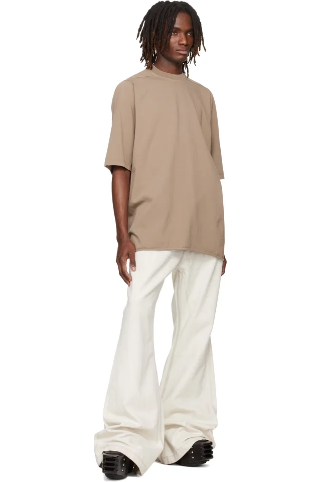 Rick Owens DRKSHDW Off-White Temple Bolan Bootcut Jeans, photo 4 of 4 from SSENSE