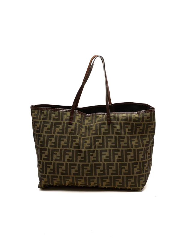 Fendi Zucca Roll Tote Bag in Canvas from A Retro Tale
