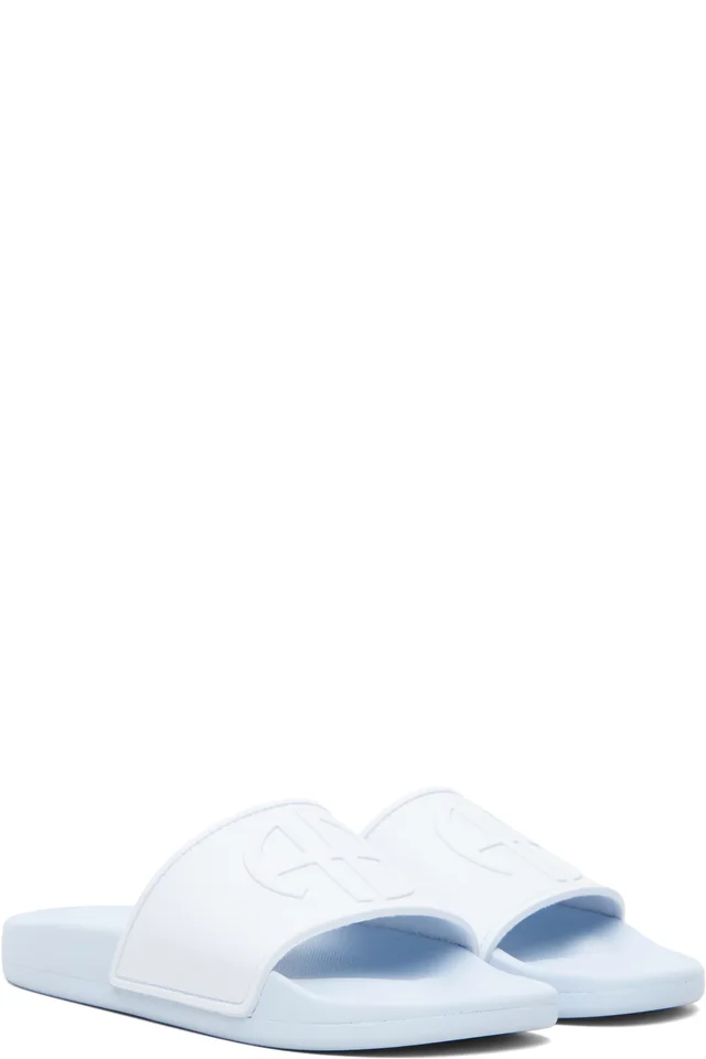 ANINE BING Blue Isla Slides, photo 4 of 5 from SSENSE