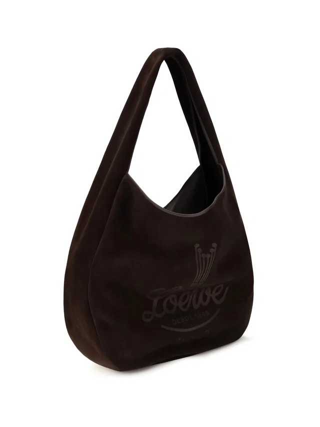 Loewe Roomy Hobo Bag — Brown Calf Leather in Brown Calfskin from HEWI