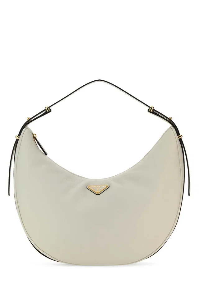 Prada Arquè Shoulder Bag — White Vitello in White Leather from HEWI