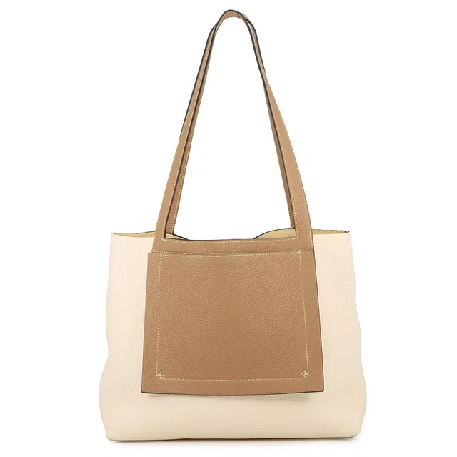 Hermès Cabas Sellier Verso Nata/Chai Taurillon Clemence Size 31 in Clemence leather from GALLERY RARE