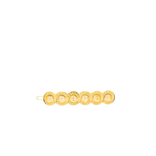 Chanel button hair clip gold tone in Gold from EMIER