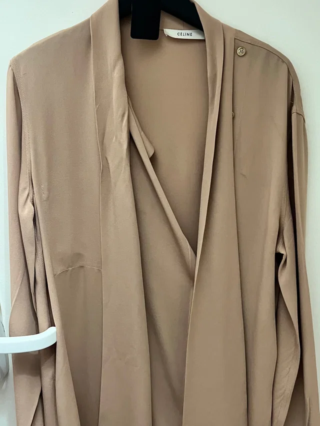 Celine sand silk dress in Silk from Luxury Promise
