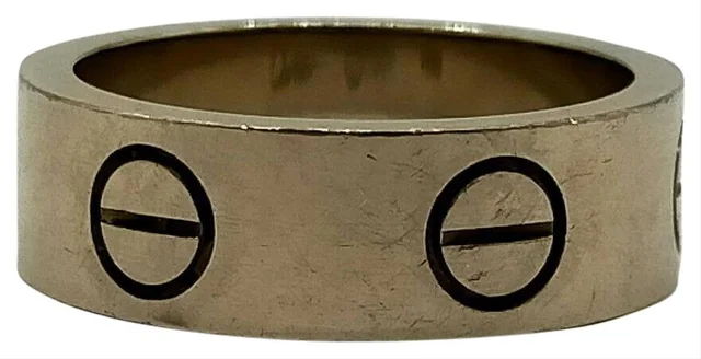 Cartier Size 4.5 18k White Gold Love Ring in White from Bagriculture