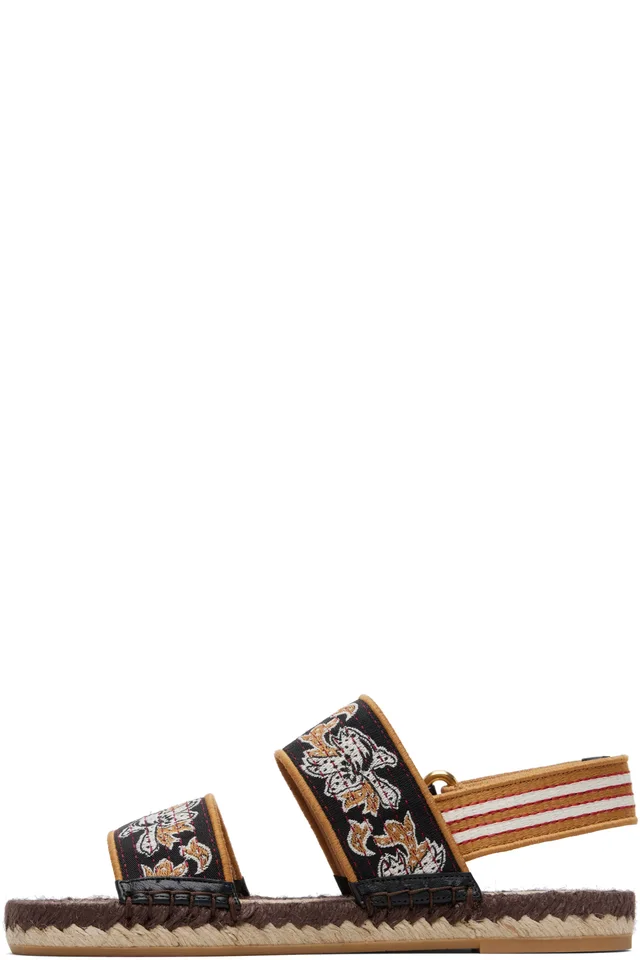 Valentino Garavani Brown Bribri Espadrille Sandals, photo 3 of 4 from SSENSE