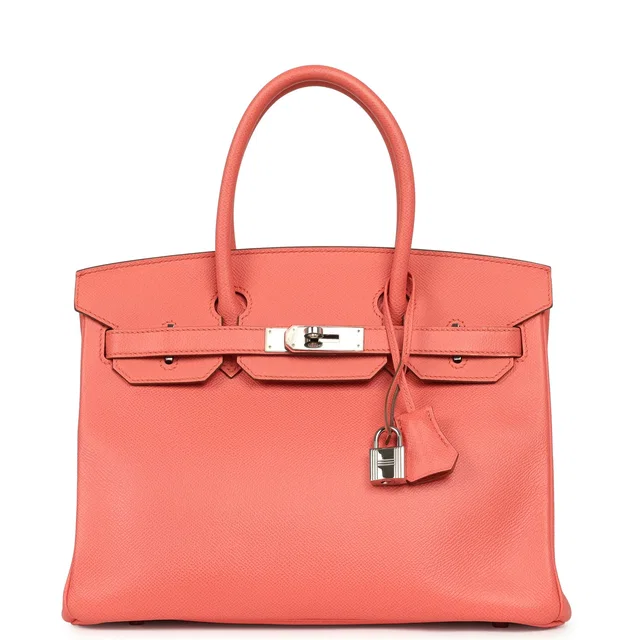 Hermès Birkin 30 Flamingo Epsom Palladium Hardware in Epsom leather from Madison Avenue Couture