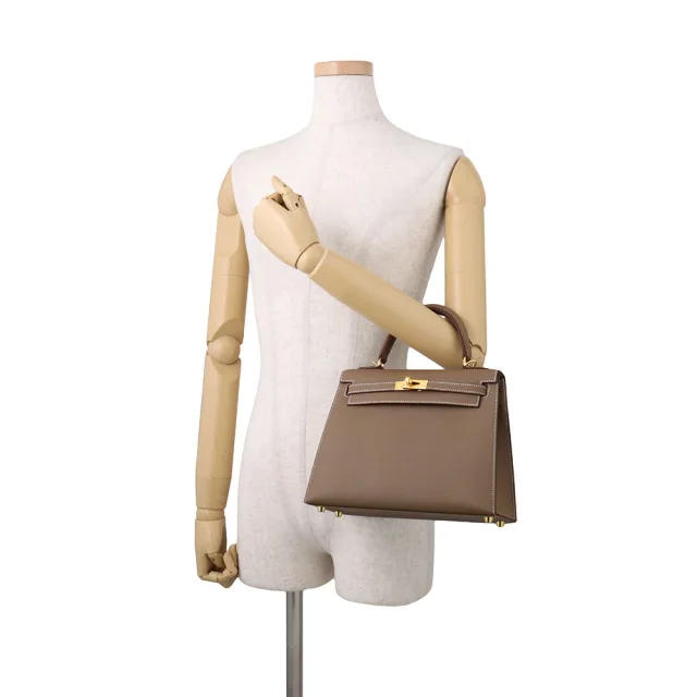Hermès Kelly Sellier Etoupe Epsom Size 25 in Taupe Epsom leather from GALLERY RARE, photo 4 of 11