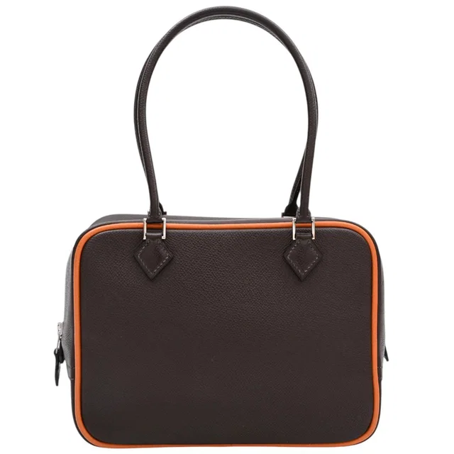 Hermès 2005 Plume 20 Cacao/Orange in Orange Epsom leather from VINTAGE QOO TOKYO