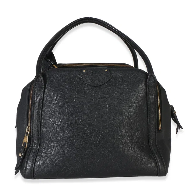 Louis Vuitton Black Monogram Empreinte Marais Mm Leather Handbag in Black Leather from HEWI