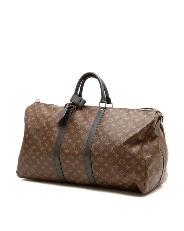Louis Vuitton Monogram Macassar Keepall Bandoulière 55 Weekend Bag in Canvas from A Retro Tale, photo 3 of 9