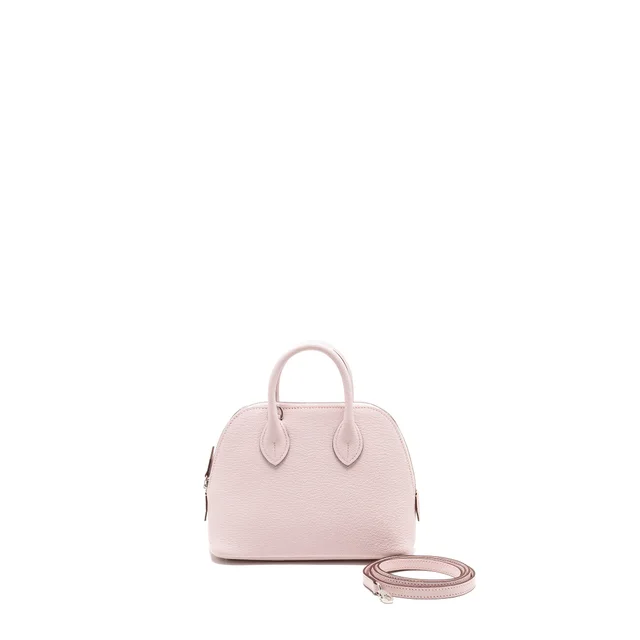 Hermès Mini Bolide 1923 Chèvre Mysore M7 Rose Darling SHW Stamp K in Pink Goatskin from EMIER
