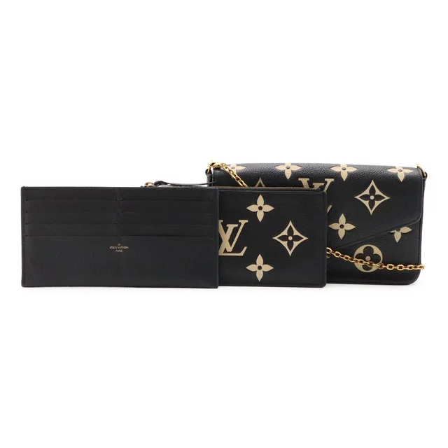 Louis Vuitton Monogram Empreinte Pochette Felicie Shoulder Bag 2-Way Clutch in Leather from The Reluxe
