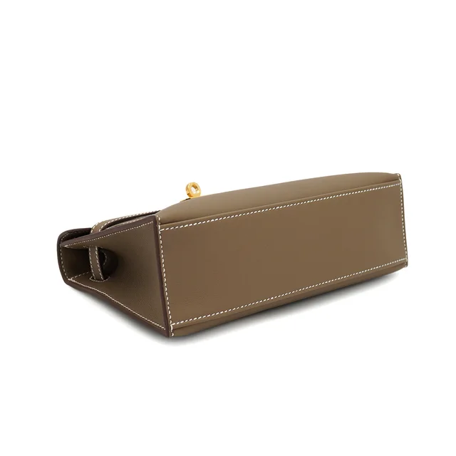 Hermès Kelly Pochette Sellier Etoupe Swift Hand Bag 2025 K Stamp Gold Hardware in Taupe Swift leather from Luxury Promise, photo 2 of 2