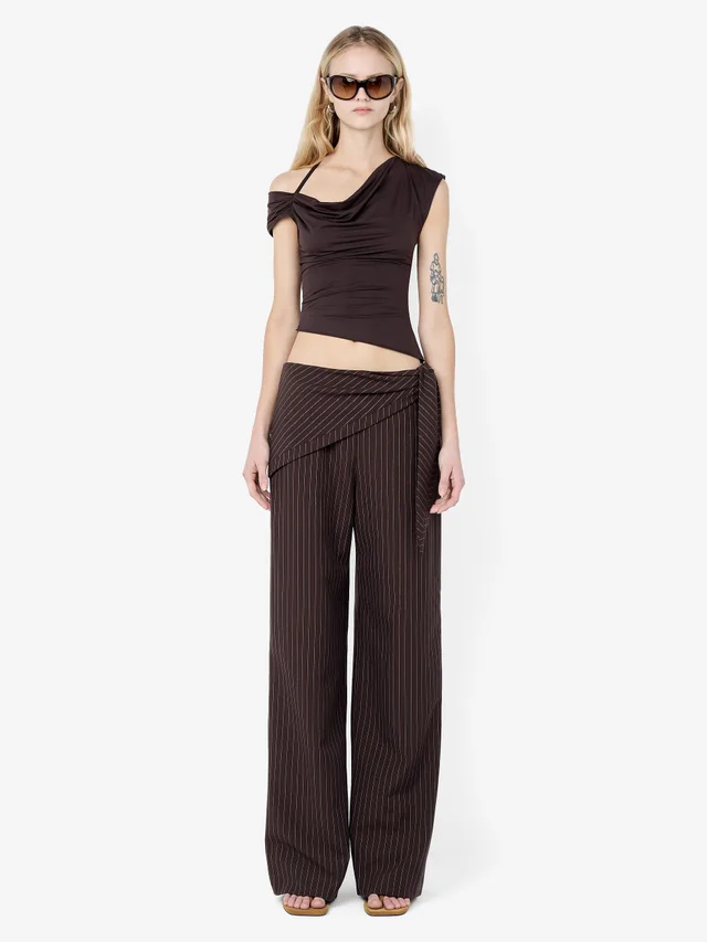 Bec&Bridge ANDRE OVERLAY PANT - CHOC PINSTRIPE from BEC + BRIDGE, photo 1 of 1