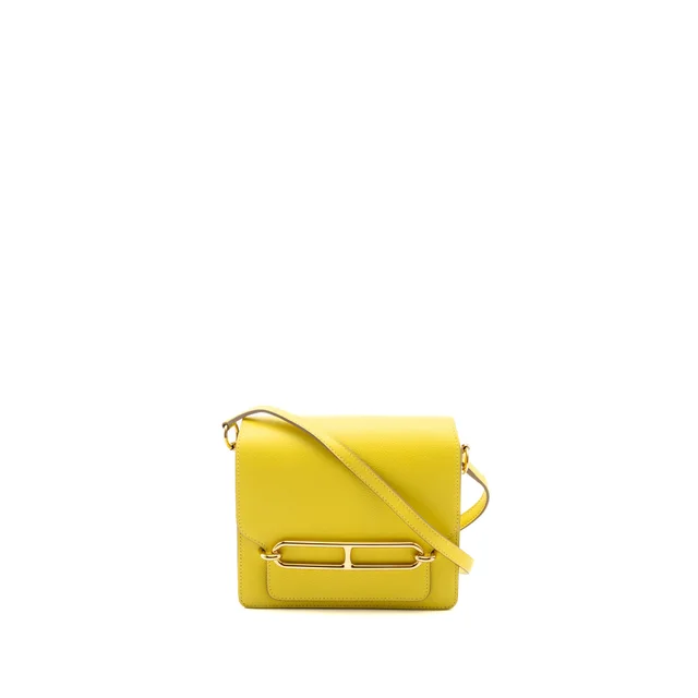 Hermès mini roulis evercolor lime GHW stamp Y in Leather from EMIER