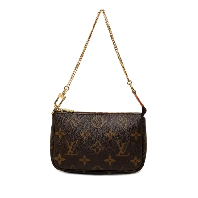 Brown Louis Vuitton Monogram Mini Pochette Accessoires Handbag in Brown Coated canvas from Designer Revival, photo 1 of 1