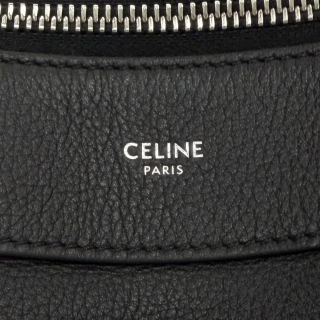 Celine Supple Grained Calf 2way Shoulder Bag in Black Calfskin from LuxUness, photo 9 of 12