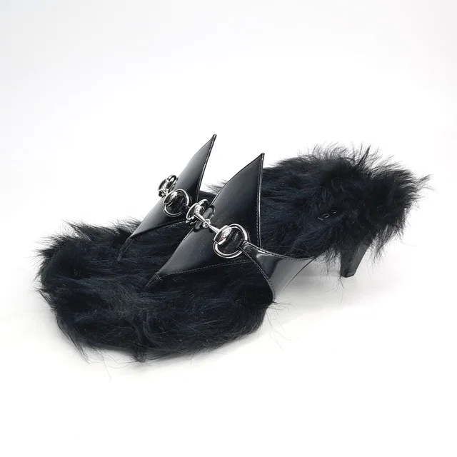 Gucci Horsebit fur slippers from GUGUS