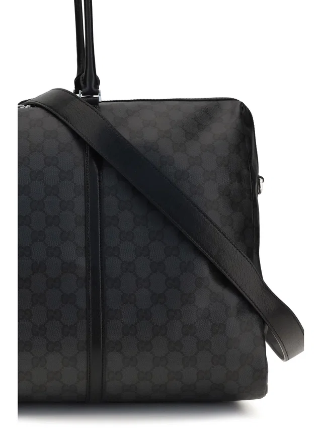 Gucci Shoulder Bag — Black Fabric in Black Leather from HEWI