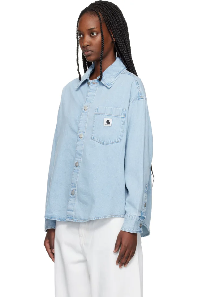 Carhartt Work In Progress Blue Alta Denim Shirt, photo 4 of 5 from SSENSE