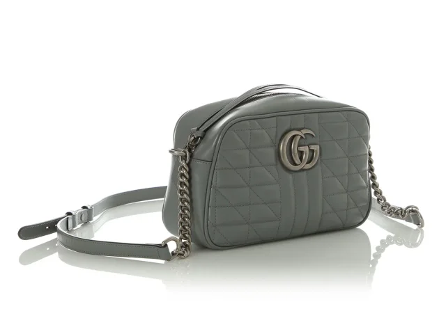Gucci Small Gray Marmont Aria Camera Bag in Grey Leather from Ann's Fabulous Finds, photo 5 of 9