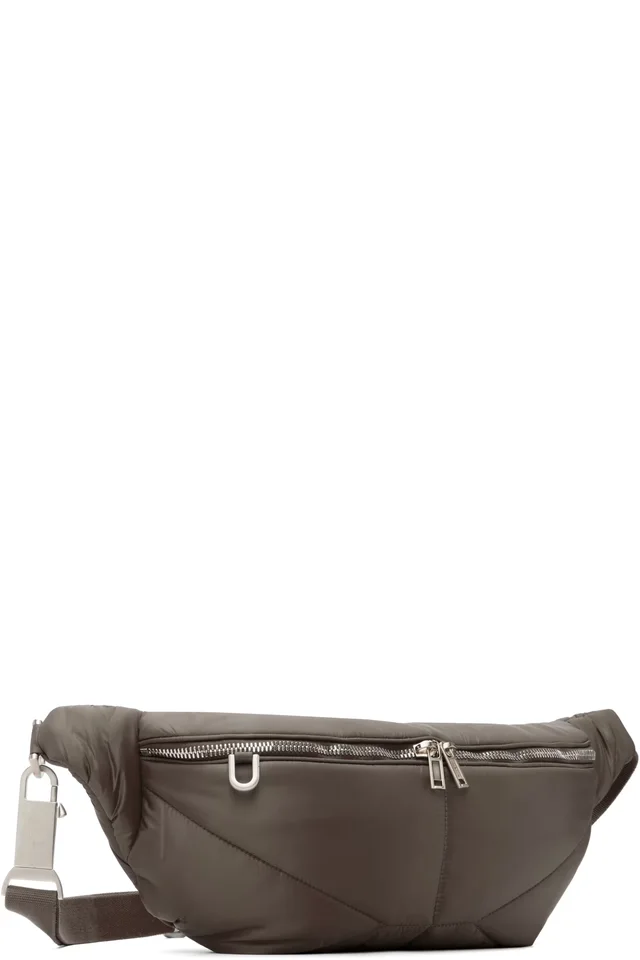 Moncler + Rick Owens Gray Bumbag, photo 2 of 4 from SSENSE