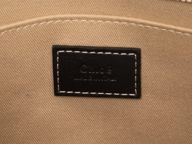 & Black Chloe Woody Tote Bag in Beige Canvas from Designer Revival, photo 6 of 6