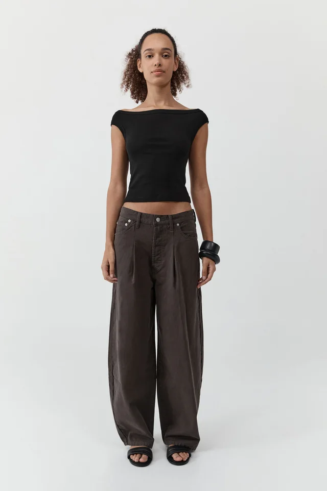 St Agni Canvas Mid Rise Barrel Jeans - Ash from St. Agni, photo 1 of 1