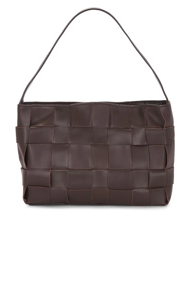 St. Agni Woven Mini Tote in Chocolate, photo 2 of 4 from REVOLVE (Canada)
