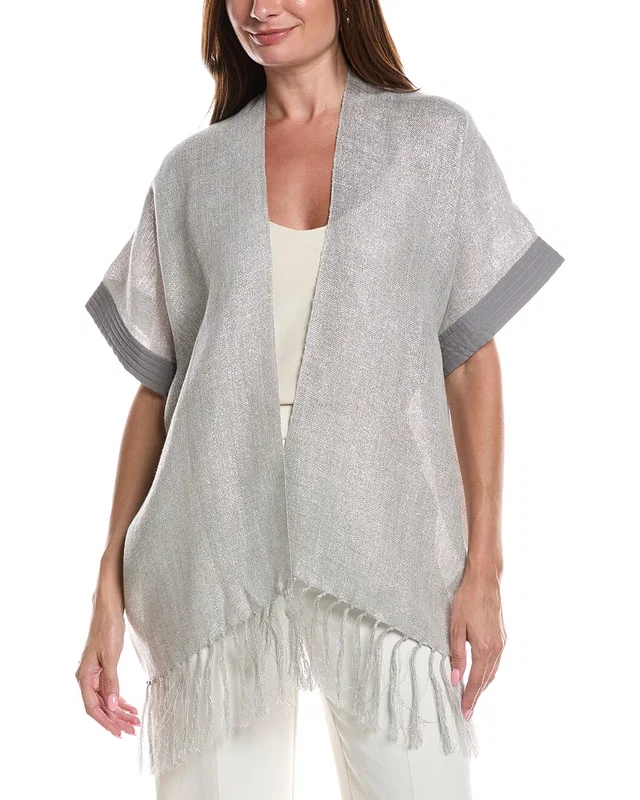 Brunello Cucinelli Woven Linen-Blend Pocho, image 1 of 1 from Gilt