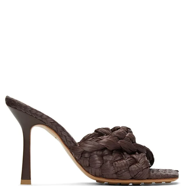 Bottega Veneta Twisted Rafia Mule 90, Bitter Choc from Cultstatus, photo 1 of 1