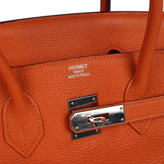 Hermès Birkin 35 Orange Togo Palladium Hardware in Orange Togo leather from Madison Avenue Couture, photo 7 of 9