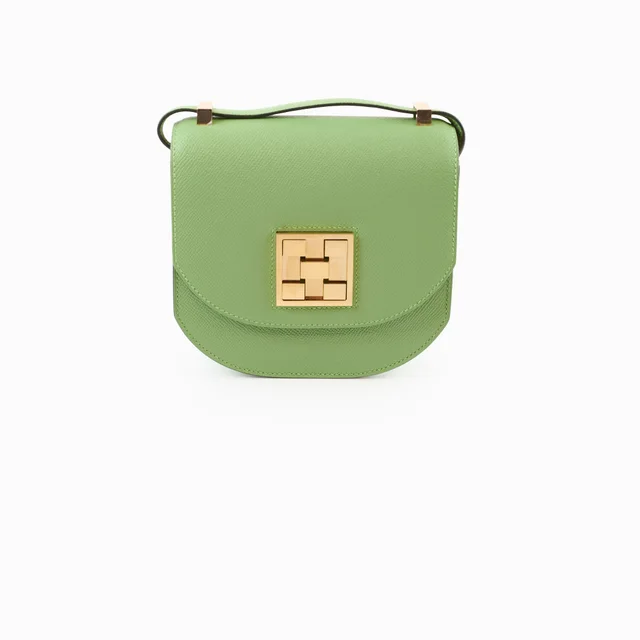 Hermès Mosaïque Au 24-17 Epsom Vert Criquet - Y Stamp in Green Epsom leather from The Purse Affair
