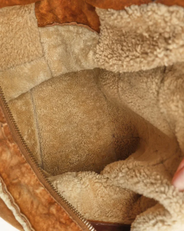 Chanel CC Mouton Patchwork Bag in Suede from A Retro Tale, photo 10 of 12