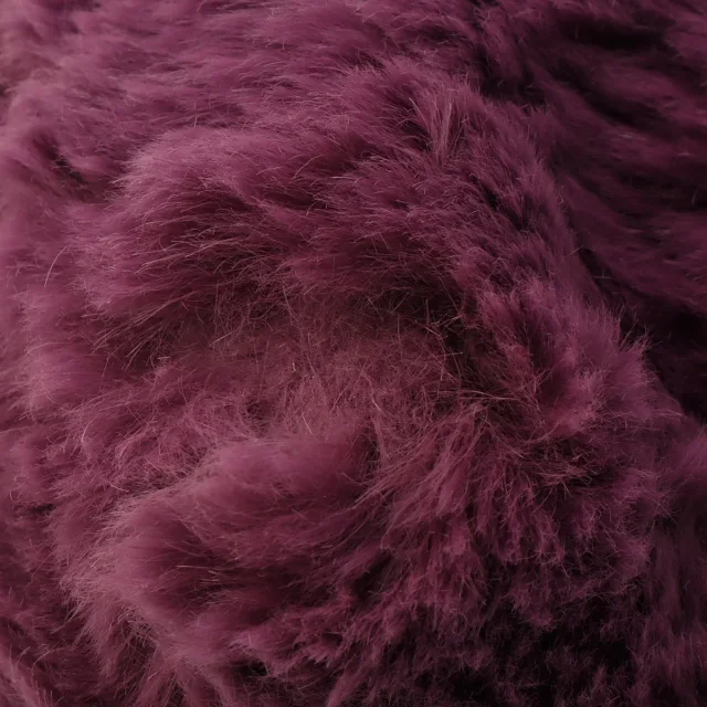 Circa 2000 Chanel Rabbit Fur CC Plate Chain Tote Bag Purple in Purple from VINTAGE QOO TOKYO, photo 13 of 14
