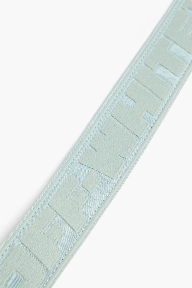 Off-White Logo-Jacquard Viscose Belt in Blue, photo 2 of 3 from THE OUTNET
