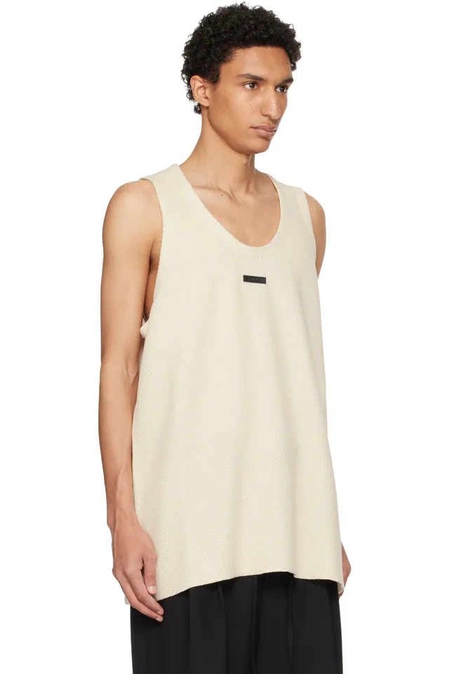 Fear of God Off-White Knitted Tank Top, photo 2 of 4 from SSENSE