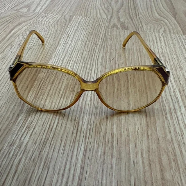 Dior Women's Square Sunglasses - Gold/Brown in brown|gold|red from Depop, photo 1 of 1