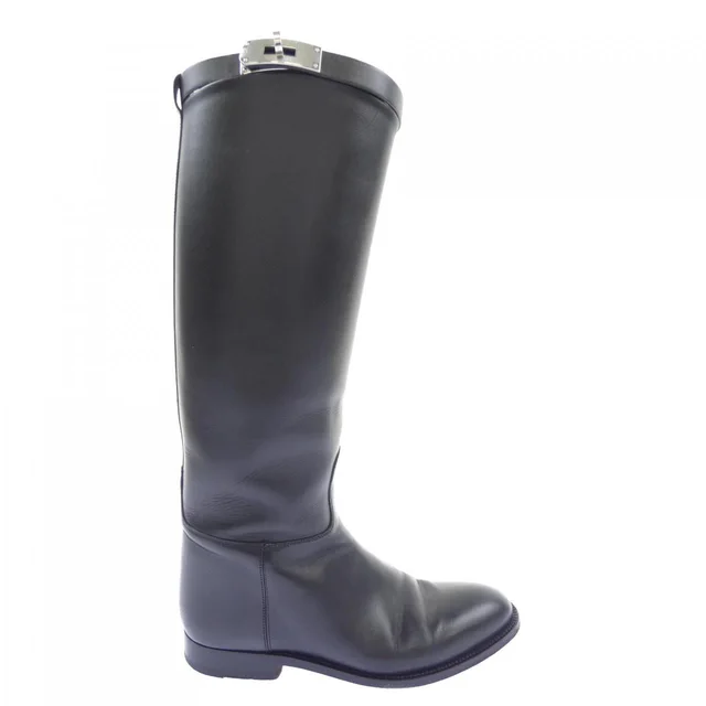 Hermès Jumping Kelly Buckle Long Boots in Box leather from The Reluxe